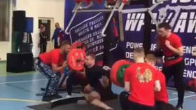 Powerlifter suffers horrific injury at Eurasian Championship (GRAPHIC VIDEO)