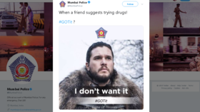 'I don't want it': Mumbai police recruits Jon Snow for anti-drugs meme