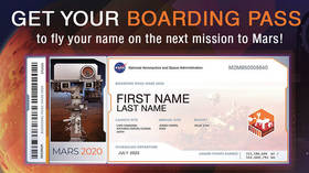 Sharing personal data with aliens? NASA collects people’s names for 2020 Mars rover launch