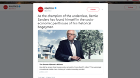 Politico ripped for 'anti-Semitic' illustration of Sanders, who is Jewish, with 'money tree'