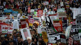 Anti-Trump protesters leave London streets looking like WASTELAND (PHOTOS)