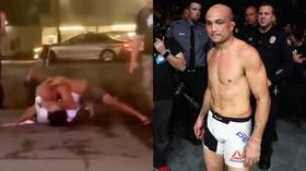 Brawling in the street: Former UFC champ B.J. Penn fights with nightclub doorman in Hawaii (VIDEO)