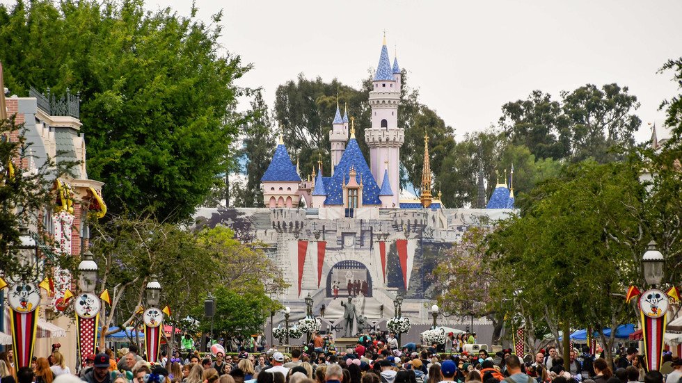 ‘Hold my daughter!’ Vicious Disneyland family brawl caught on VIDEO