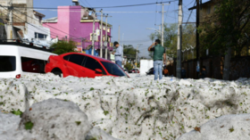 ‘I’ve never seen it before’: Mexican city buried under 2m of ice in freak hailstorm (PHOTOS, VIDEOS)