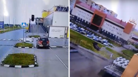 Hot wheels: Russian driver sends car FLYING & flips it twice at shopping mall parking lot (VIDEOS)
