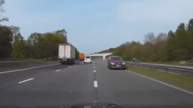 Dashcam footage shows pensioner driving wrong way down motorway (VIDEO)