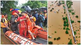 Army & navy called in to save 700 people stranded on flooded train in India (VIDEOS, PHOTOS)