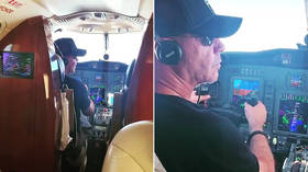 WATCH Rammstein’s Till Lindemann pilot jet as he heads to Moscow gig