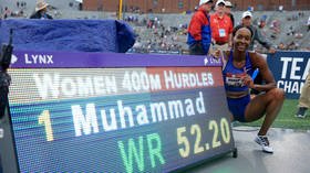 US runner Dalilah Muhammad breaks 16-year-old 400m hurdles record set by Russian athlete