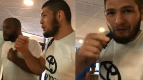 WATCH: UFC pals Khabib & Cormier get into hilarious row over who paid for lunch 7 years ago