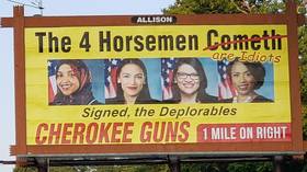 Gun shop billboard calls Dem Squad 'idiots', they call it 'inciting violence'