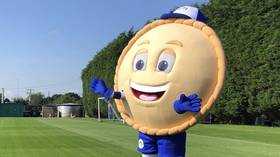 Crusty The Pie: Football fans scoff as English team unveils bizarre new mascot (PHOTOS)