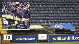 Roof collapses on disabled fans as Rangers celebrate stoppage-time winner at Kilmarnock (VIDEO)