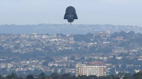Wait...is that The Death Star in the sky? No, it's a MASSIVE Darth Vader hot-air balloon (VIDEO)