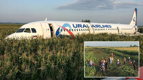 Russian airliner with 233 on board suffers birdstrike, makes BELLY LANDING near Moscow (VIDEO)