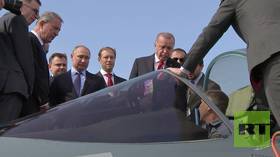 ‘Yes, you can buy it’: Putin shows Erdogan Russian 5th gen Su-57 fighter jet (VIDEO)