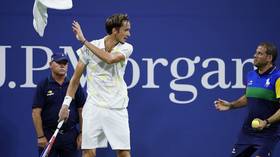 Russia’s Medvedev fined after ball-boy antics, middle-finger gesture in fiesty US Open 3rd-round win