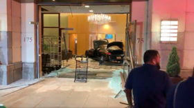 Man plows car into lobby of Trump building in upstate New York, then sits quietly on couch (VIDEOS)