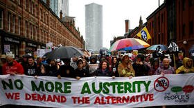 Protesters hold anti-austerity & anti-Brexit rallies in Manchester during Tory conference (VIDEO, PHOTO)