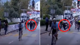 WATCH: Man causes carnage at Tour of Croatia after charging onto track and bringing down riders
