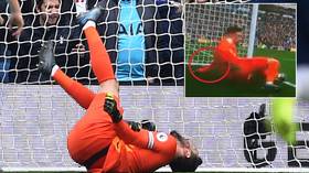 Hugo horror: Spurs goalkeeper Lloris suffers gruesome arm injury after committing howler vs Brighton