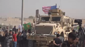 ‘Down with the occupation’? Syrian Kurds protest near US-occupied military base seeking protection from Turkish occupation (VIDEO)
