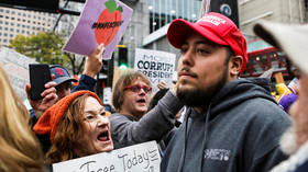 ‘This is the Left’: Police intervene after violence & MAGA hat burning mars anti-Trump protest in Minneapolis (VIDEOS)