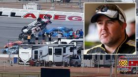 'Mother, it's OK. It's just a flip!' NASCAR driver Brendan Gaughan gives ice-cool interview after Talladega horror smash (VIDEO)