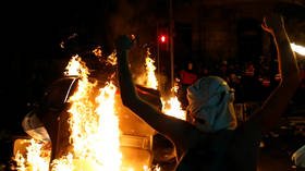 Flaming barricades & tensions: Unrest continues to grip Barcelona after Spain jails pro-independence Catalan leaders (VIDEOS)