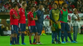 WATCH: Bizarre scenes as Mexican football team concede two goals while standing motionless in protest at unpaid wages
