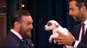 Conor McGregor shows softer side as UFC star faces off against furry rivals on Russian talk show (VIDEO)