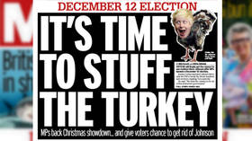 ‘Time to stuff the Turkey’: UK newspaper front pages react to Christmas election