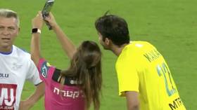 Selfie-imposed: Referee gives football legend Kaka a yellow card then takes SELFIE with Brazilian star (VIDEO)