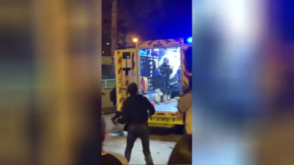 Hong Kong rioters bombard ambulance truck with bricks and stones to ...