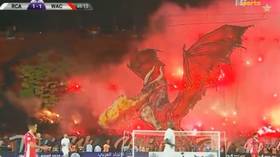 Tifo to end all tifos: Moroccan fans produce insane dragon display for Casablanca derby (VIDEO)