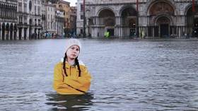 ‘I told you’: Twitter users irate as ghoulish Greta Thunberg pic imposed on flooded Venice... ‘to send a message of change’