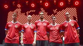 Getting shirty: Russia refuse to wear new Adidas kit because manufacturer ‘got flag the wrong way round’