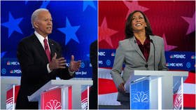 ‘I said the FIRST!’ Biden boasts that he has support of ‘only’ female African-American senator while on stage with Kamala Harris