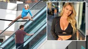'She has got MOVES!' Instagram bombshell Kinsey Wolanski turns heads with impromptu gymnastic routines in public places (VIDEO)