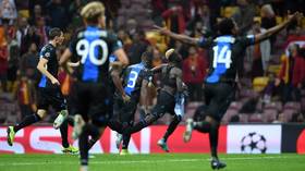 Double trouble: TWO sent off for celebrating as Club Brugge claim last-gasp Champions League draw at Galatasaray (VIDEO)