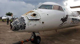 ‘Dropped like a stone’: Plane miraculously lands with its NOSE TORN OFF after being hit by LIGHTNING & HAIL in Zambia (PHOTOS)