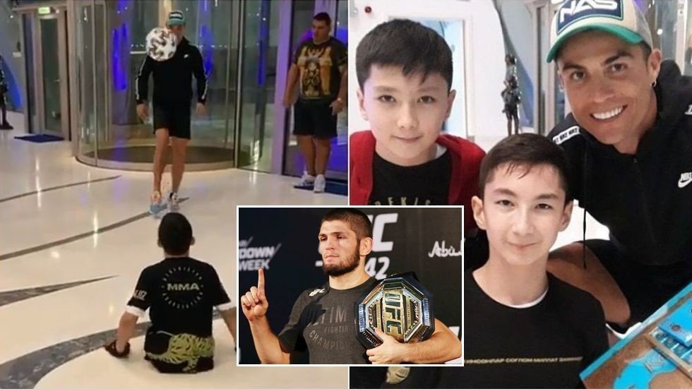 An inspiration': Ronaldo has kickaround with Kazakh boy born without legs – as Khabib hails him for being 'best in the world' — RT Sport News