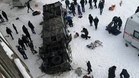 19 killed, 21 injured in Russia after commuter bus plummets from bridge into frozen river (PHOTOS, VIDEO)