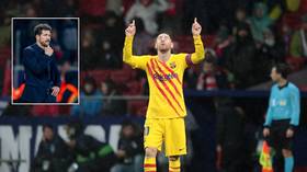 'All you can do is applaud': Messi leaves Simeone awestruck after latest wonderstrike sends Barca top of La Liga (VIDEO)