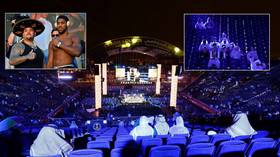 Raining on their parade: Ruiz vs Joshua venue in Saudi hit by downpour amid fears of disruption to blockbuster boxing event