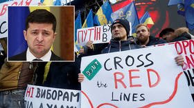 Ukraine’s Zelensky to be TOPPLED by protests if he crosses ‘red lines’ in Paris, TV host warns, as crowds cheer