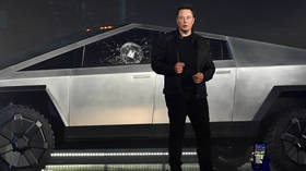 Elon Musk whacks traffic cone while driving Tesla Cybertruck after night out (VIDEO)
