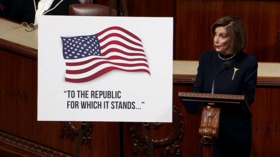 ‘Our beautiful flag & republic’: Pelosi panders patriotically in impeachment debate kickoff, triggering Republican rage