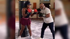‘She has some power’: Boxing legend Mike Tyson teaches Serena Williams to throw punches (VIDEO)