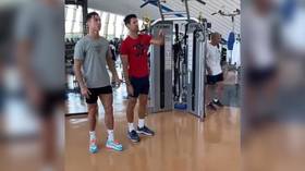 Cristiano Ronaldo gives Novak Djokovic 'jumping masterclass' at joint training session (VIDEO)